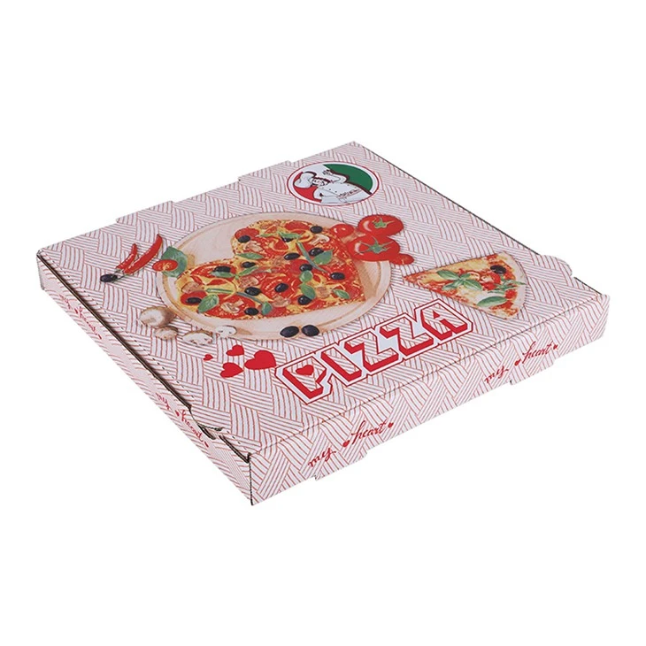 Op maat gemaakte gegolfde pizzadoos kartonnen vouwdoos
