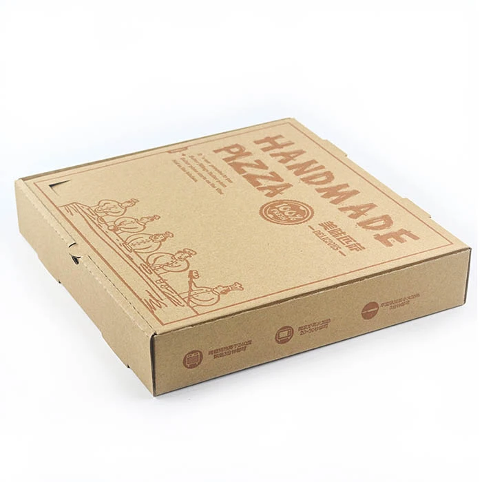 Food Grade aangepaste logo gegolfde luxe pizzadoos