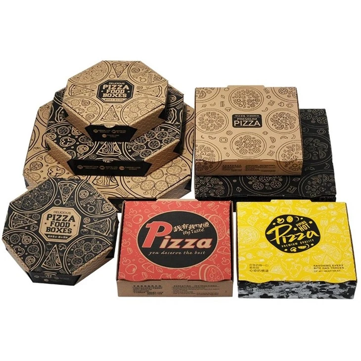 Pizzaverpakking in rechthoekige vorm met klantlogo