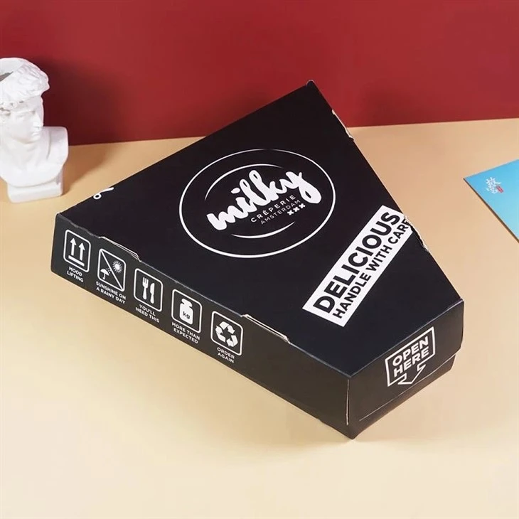 Slice pizzadoos met bedrukt logo